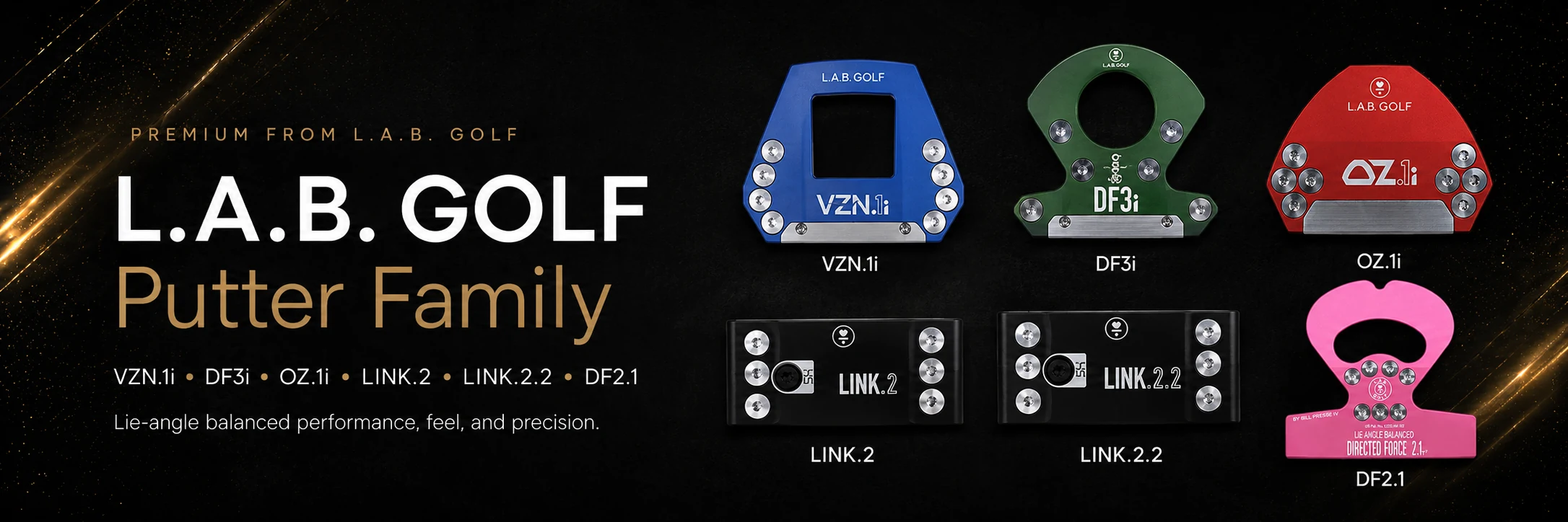 L.A.B. Golf putter family available for putter fitting at Perfectly Fit Golf