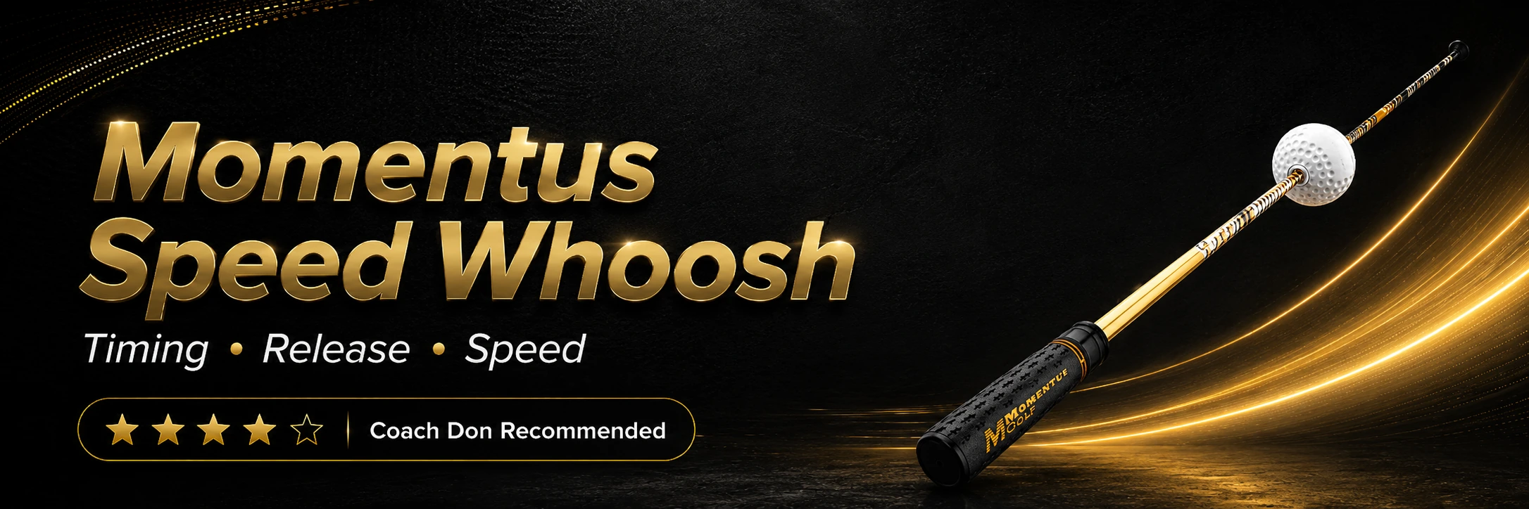 TRAINING-SPEED-WHOOSH — Momentus Speed Whoosh training aid for club speed and release feel Momentus Speed Whoosh training aid for club speed and release feel