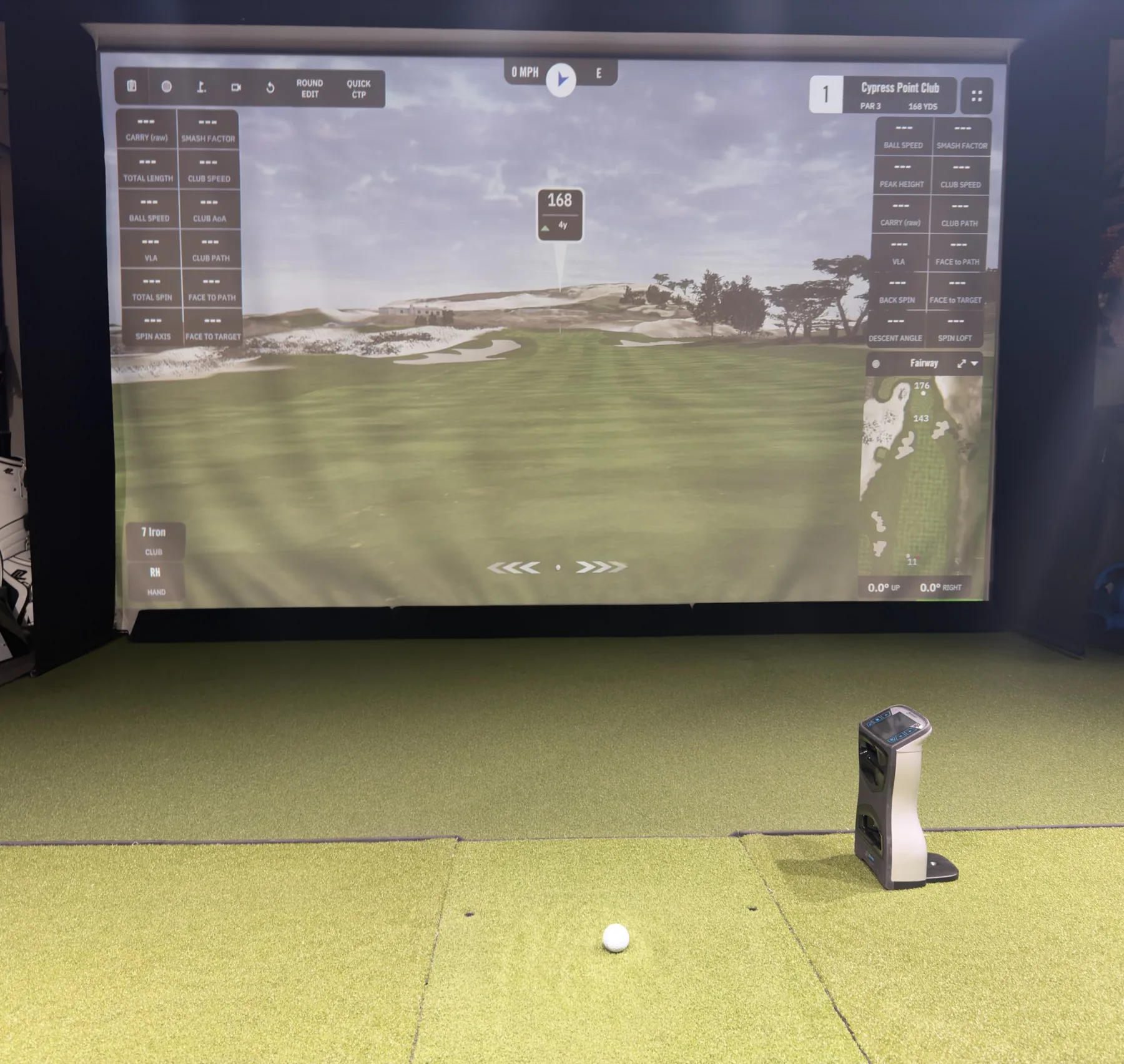 Perfectly Fit Golf 16 foot by 10 foot impact screen from the golfer's hitting area